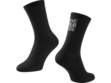 ponožky FORCE LOVE YOUR RIDE, černé