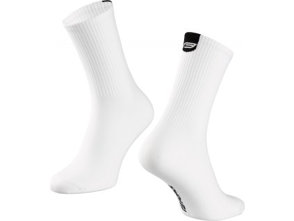 ponožky FORCE LONGER SLIM, bílé (Velikost S-M/36-41)