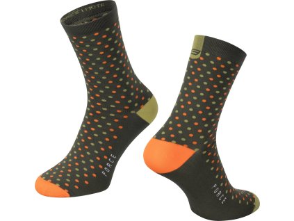 ponožky FORCE MOTE, zeleno-oranžové (Velikost S-M/36-41)
