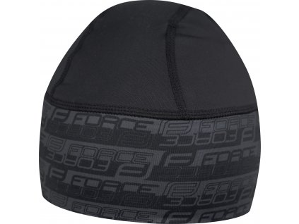 čepice pod přilbu FORCE zateplená lycra, černá (Velikost lycra černá L-XL)