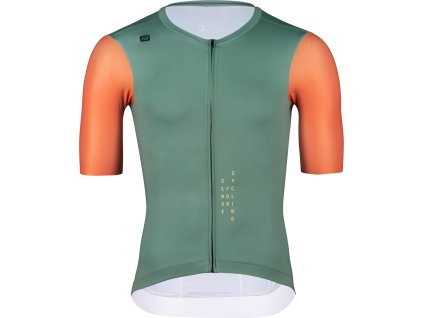 dres FORCE LIMIT kr. rukáv, zeleno-oranžový (Velikost L)