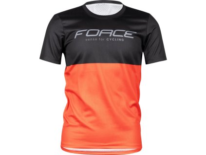 dres FORCE KID MTB CHEERY, černo-oranžový (Velikost 128-140)