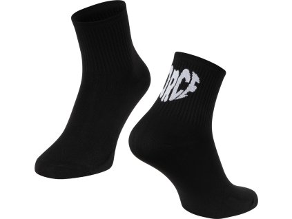 ponožky FORCE IN HEART krátké, černé (Velikost L-XL/42-46)