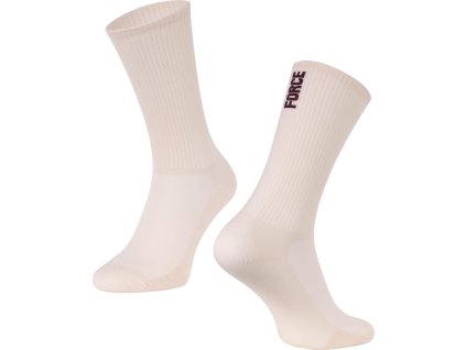 ponožky FORCE LONGER SLIM, krémové (Velikost S-M/36-41)