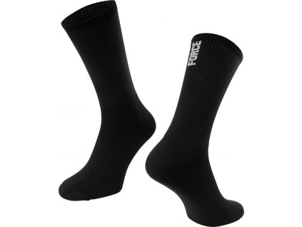 ponožky FORCE LONGER SLIM, černé (Velikost S-M/36-41)