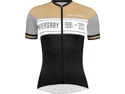 dres F ANNIVERSARY UNI kr. rukáv, černo-zlatý (Velikost L)