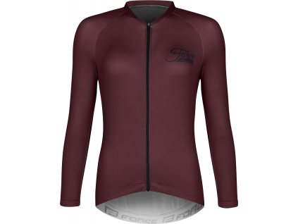 dres FORCE CHARM UNI dlouhý rukáv, bordó (Velikost L)