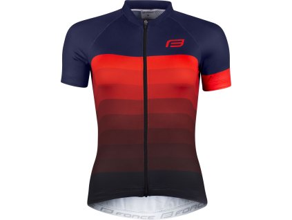 dres F ASCENT UNI kr. rukáv, modro-červený (Velikost L)