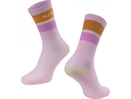 ponožky FORCE STRIPE dlouhé, fialové (Velikost S-M/36-41)