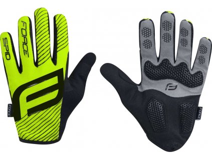 rukavice F MTB SPID letní bez zapínání, fluo