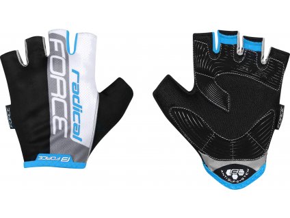 rukavice FORCE RADICAL, černo-bílo-modré (Velikost L)