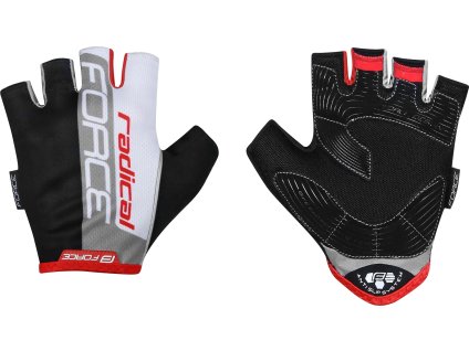 rukavice FORCE RADICAL, černo-bílo-červené (Velikost L)