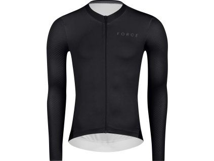 dres FORCE PLAIN dlouhý rukáv, černý (Velikost 3XL)