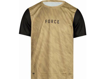 dres FORCE MTB RULES kr. rukáv, béžový (Velikost 3XL)