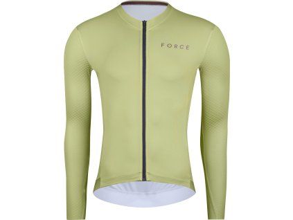dres FORCE PLAIN dlouhý rukáv, zelený (Velikost L)
