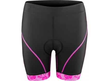 kraťasy F ROSE LADY do pasu s vložkou, črn-růžové (Velikost vložkou,črn-růžové L)