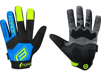 rukavice FORCE  MTB AUTONOMY, černo-modré (Velikost MTB AUTONOMY  černo-modré M)
