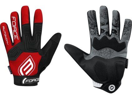 rukavice FORCE MTB AUTONOMY, červené (Velikost L)