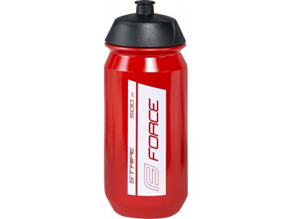 láhev FORCE STRIPE 0,5 l, červeno-bílá