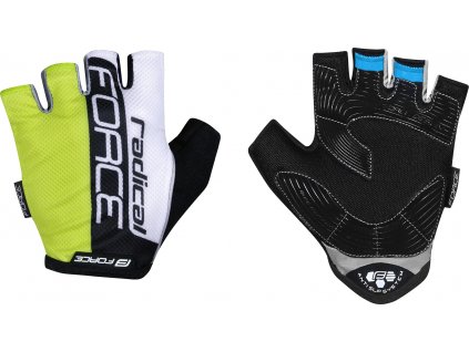 rukavice FORCE RADICAL, fluo-bílo-černé (Velikost M)