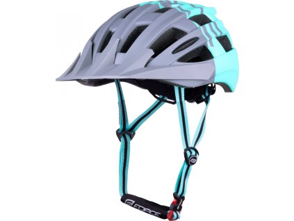 přilba FORCE CORELLA MTB, šedo-tyrkysová (Velikost S-M)