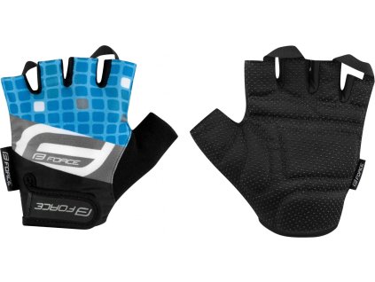 rukavice FORCE SQUARE, modré (Velikost L)