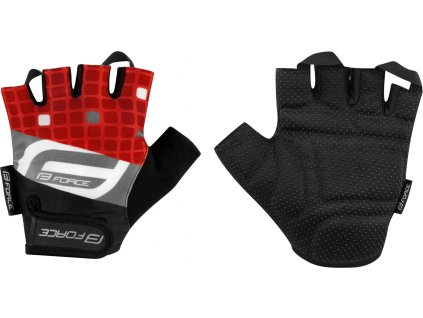 rukavice FORCE SQUARE, červené (Velikost L)
