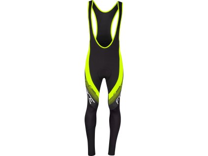 kalhoty FORCE F58 se šráky a vložkou,černo-fluo (Velikost vložkou,črn-fluo L)