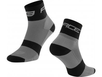 ponožky FORCE SPORT 3, šedo-černé (Velikost šedo-čené S-M/36-41)