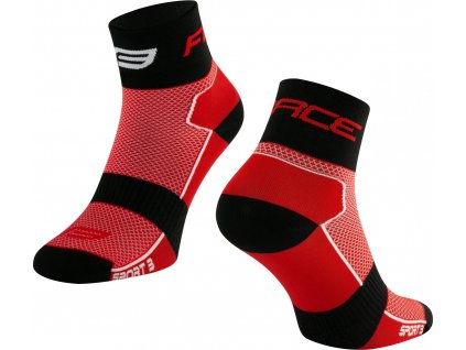 ponožky FORCE SPORT 3, červeno-černé