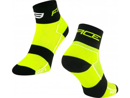 ponožky FORCE SPORT 3, fluo-černé