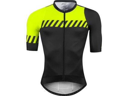 dres F FASHION, krátký rukáv,černo-fluo (Velikost 3XL)