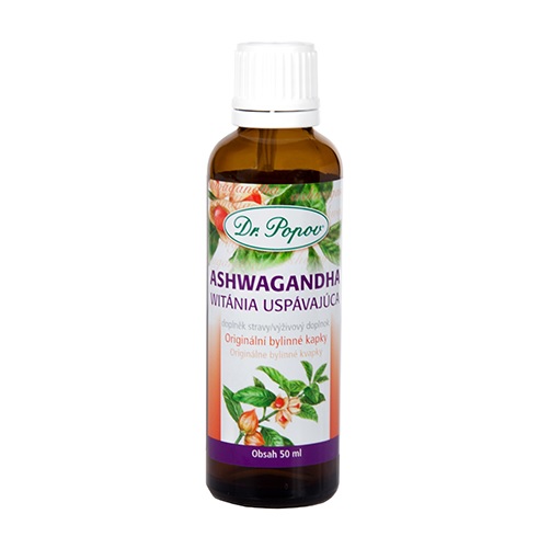 Ashwagandha , originální bylinné kapky, 50 ml Dr. Popov
