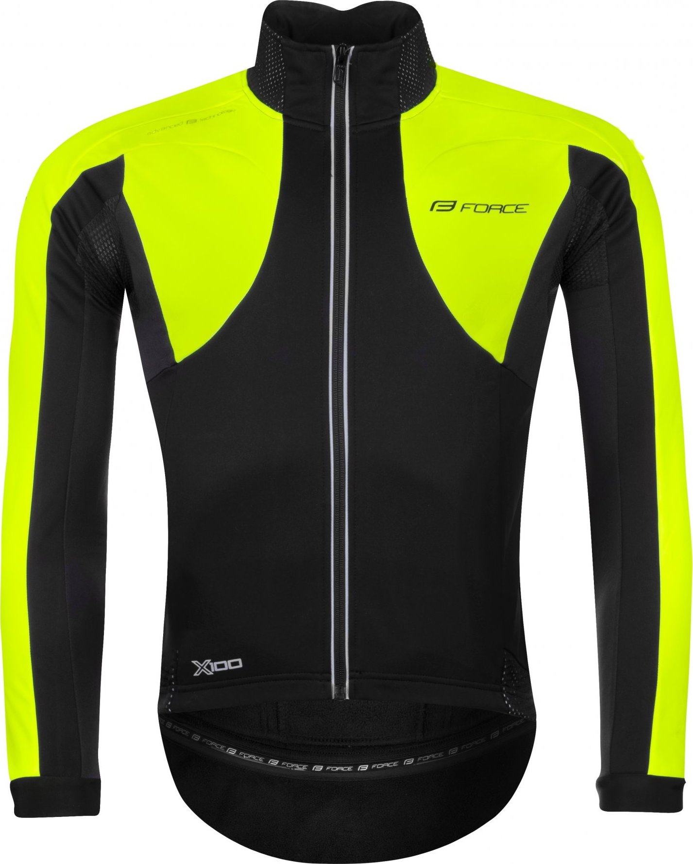 bunda FORCE X100 zimní, černo-fluo Velikost: M