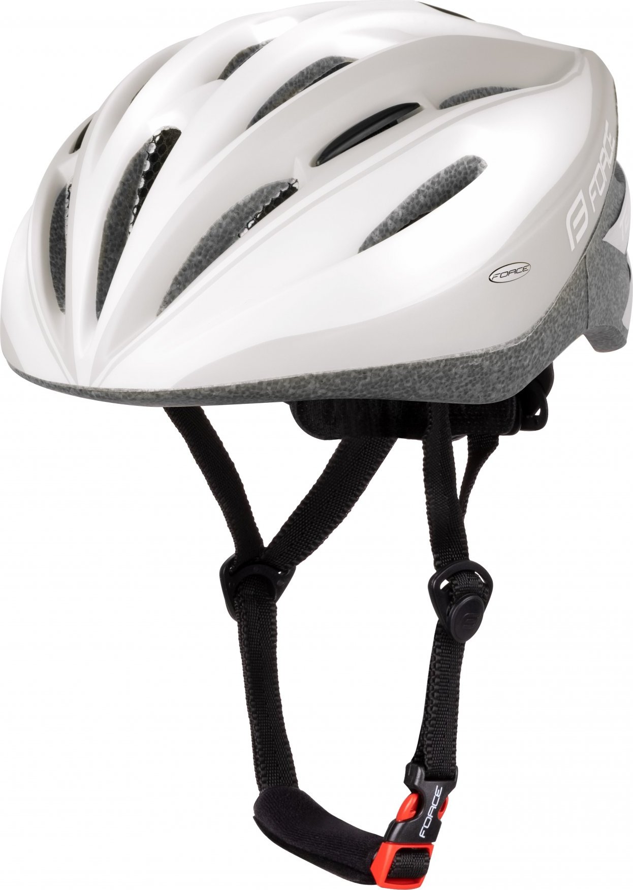 přilba FORCE TERY, bílo-šedá Velikost: S-M