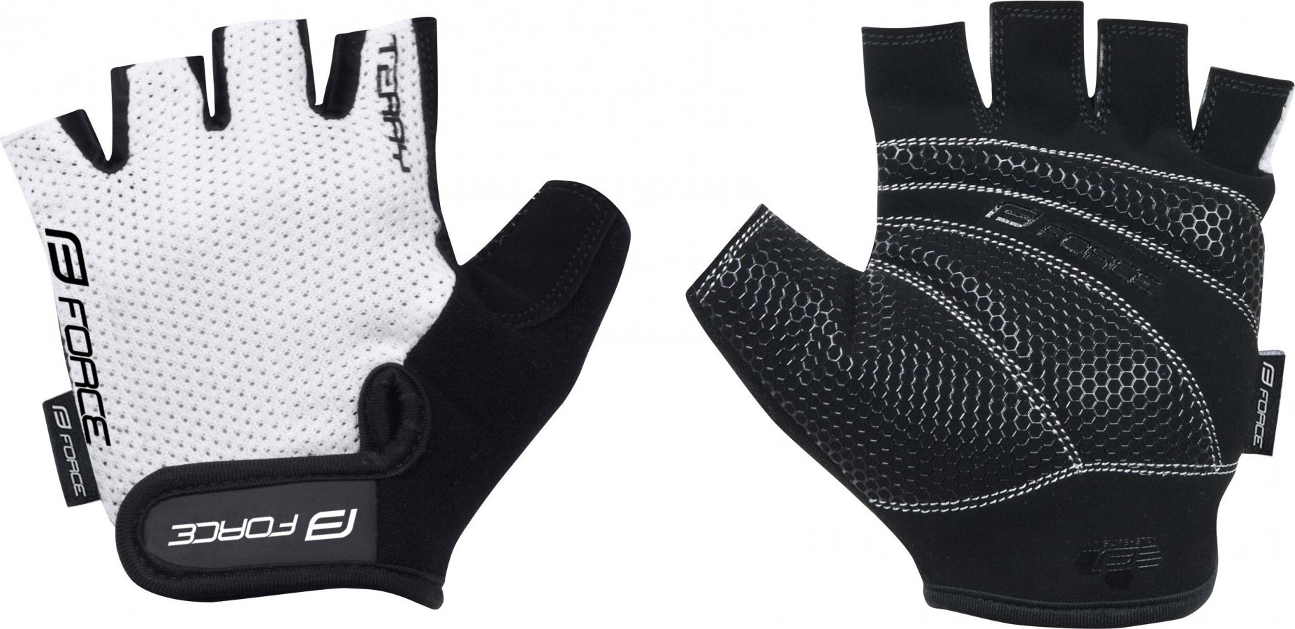 rukavice FORCE TERRY, bílé Velikost: S