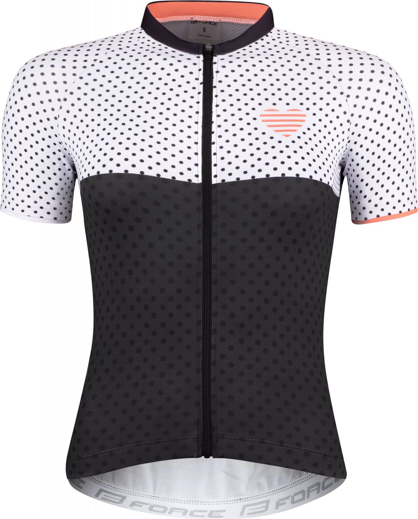 FORCE dres F POINTS LADY kr. rukáv, černo-bílý Velikost: XL
