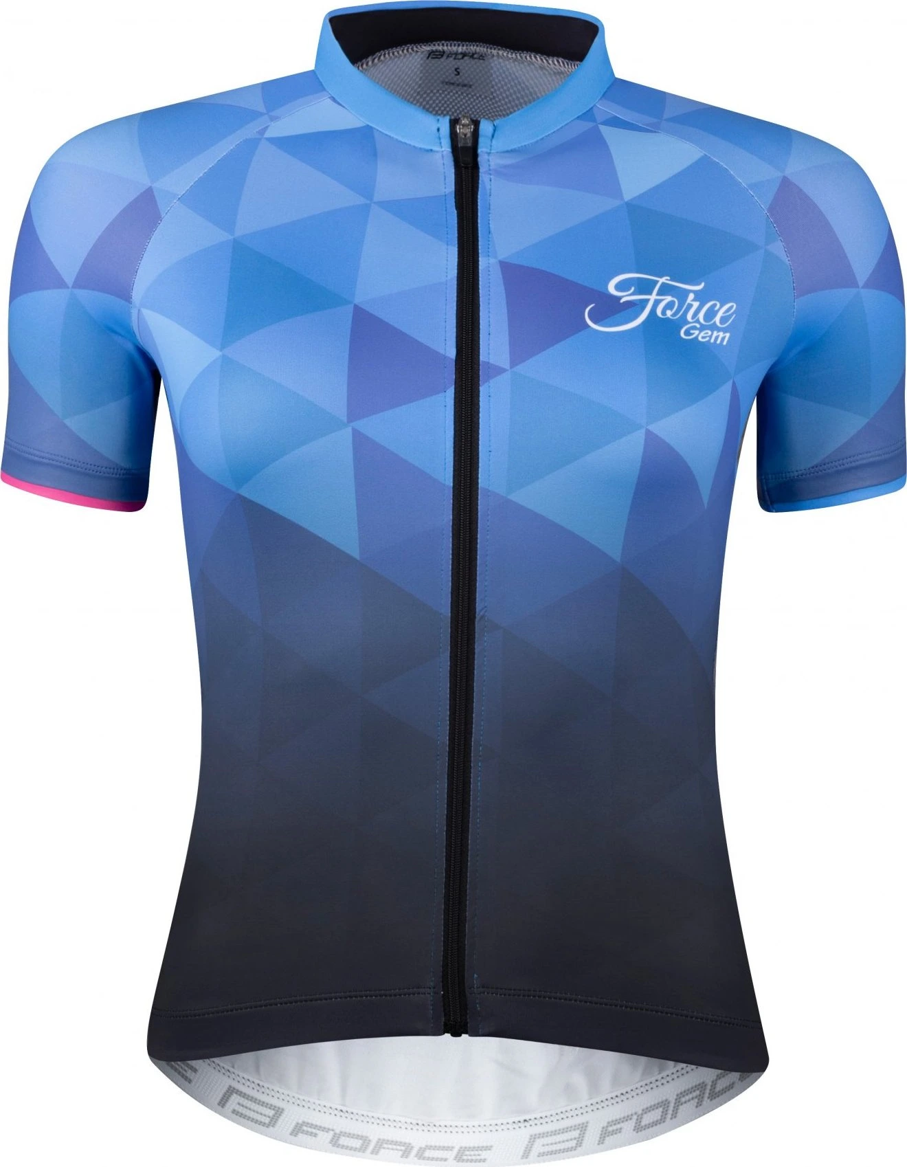 dres FORCE GEM LADY kr. rukáv, modrý Velikost: L