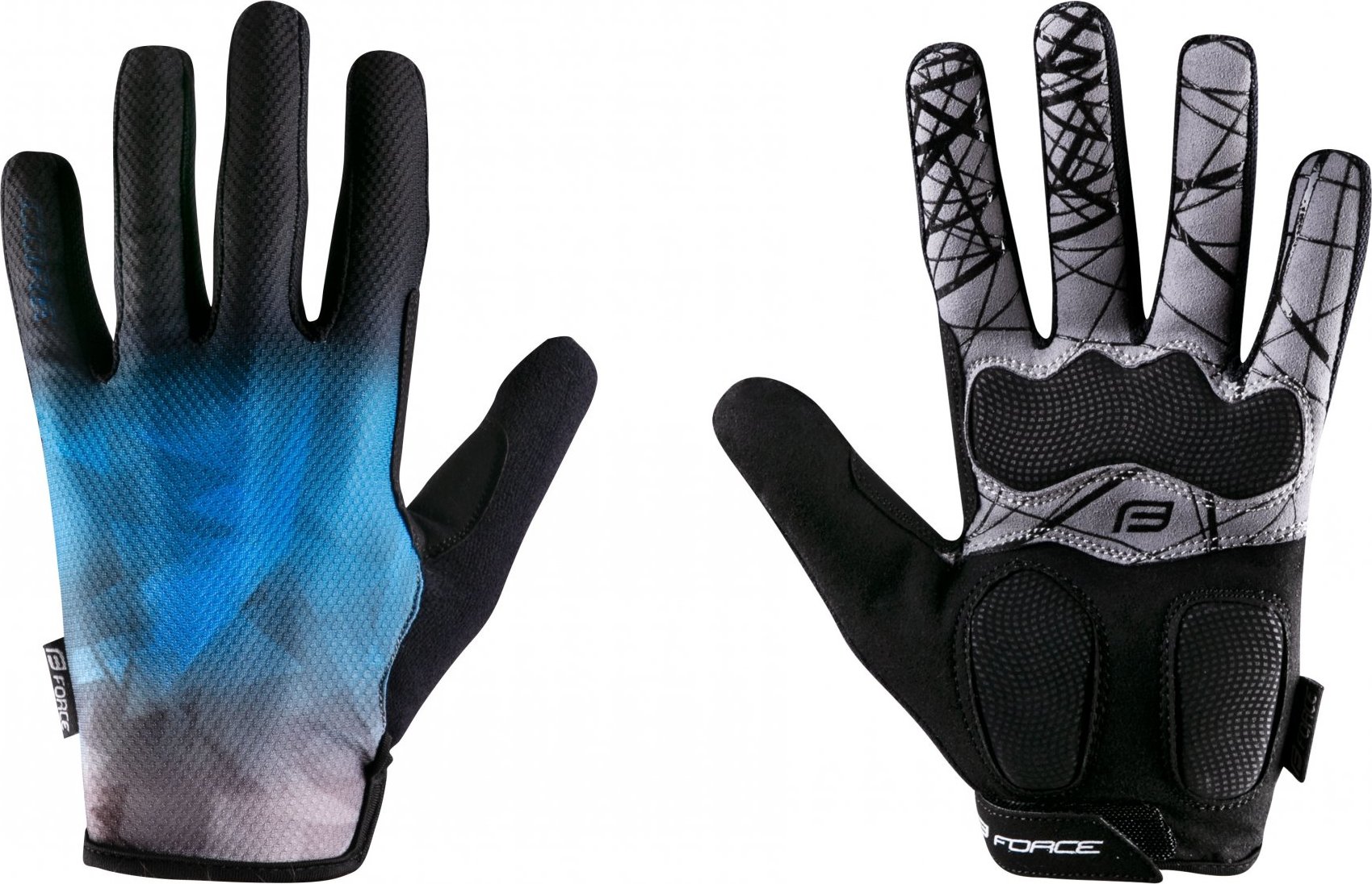 rukavice FORCE MTB CORE letní, modré Velikost: M