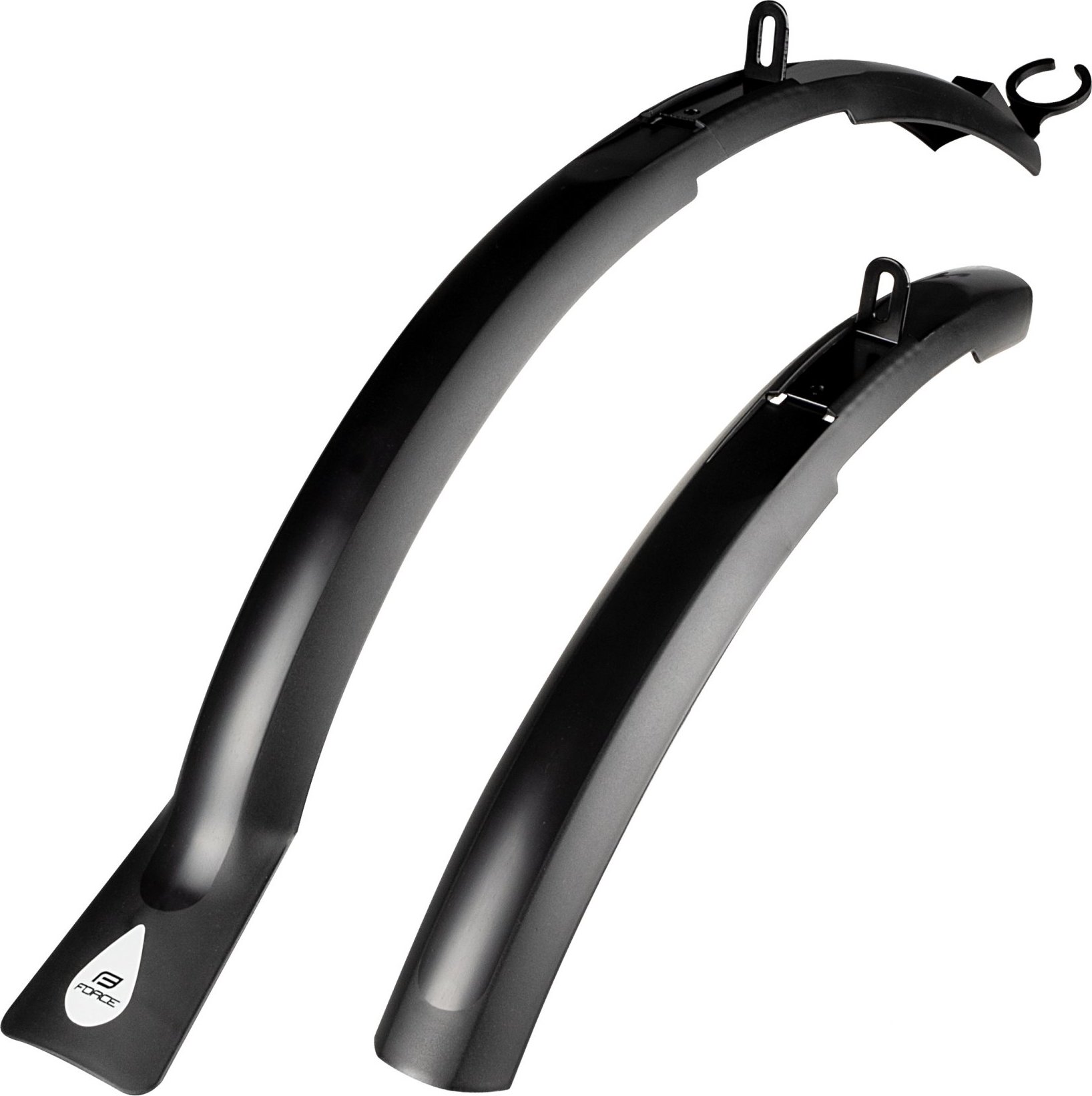 blatníky FORCE 26 - 28" s lopatkou, plast, černé