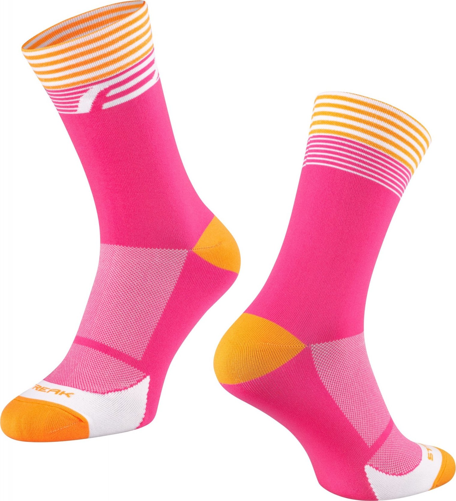 ponožky FORCE STREAK, růžovo-oranžové Velikost: L-XL/42-46