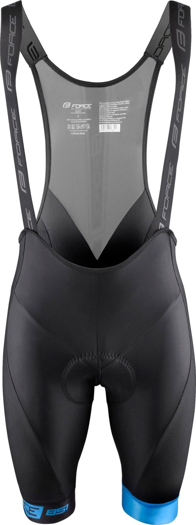 FORCE kraťasy F B51 se šráky a vložkou,černo-modré Velikost: XXL