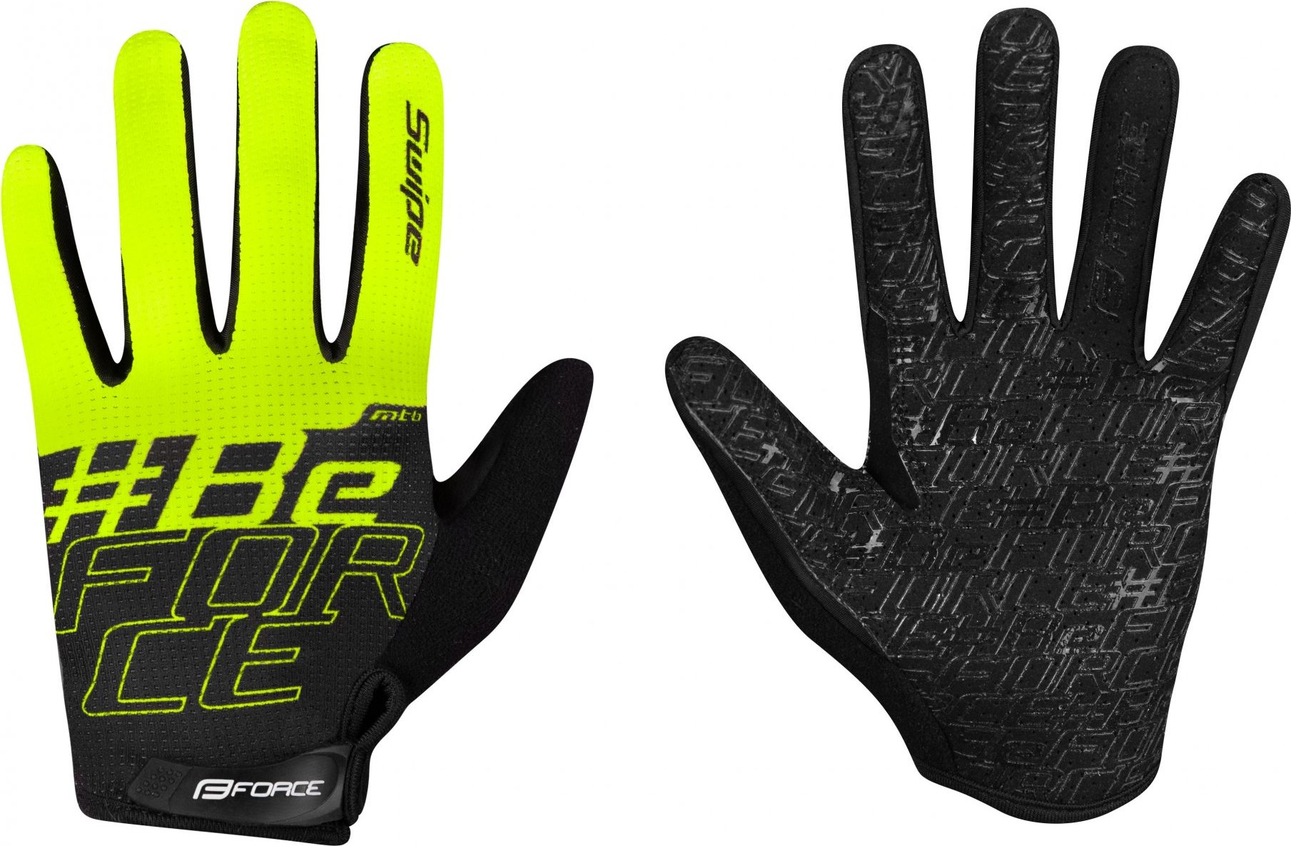 rukavice FORCE MTB SWIPE letní,černo-fluo Velikost: L