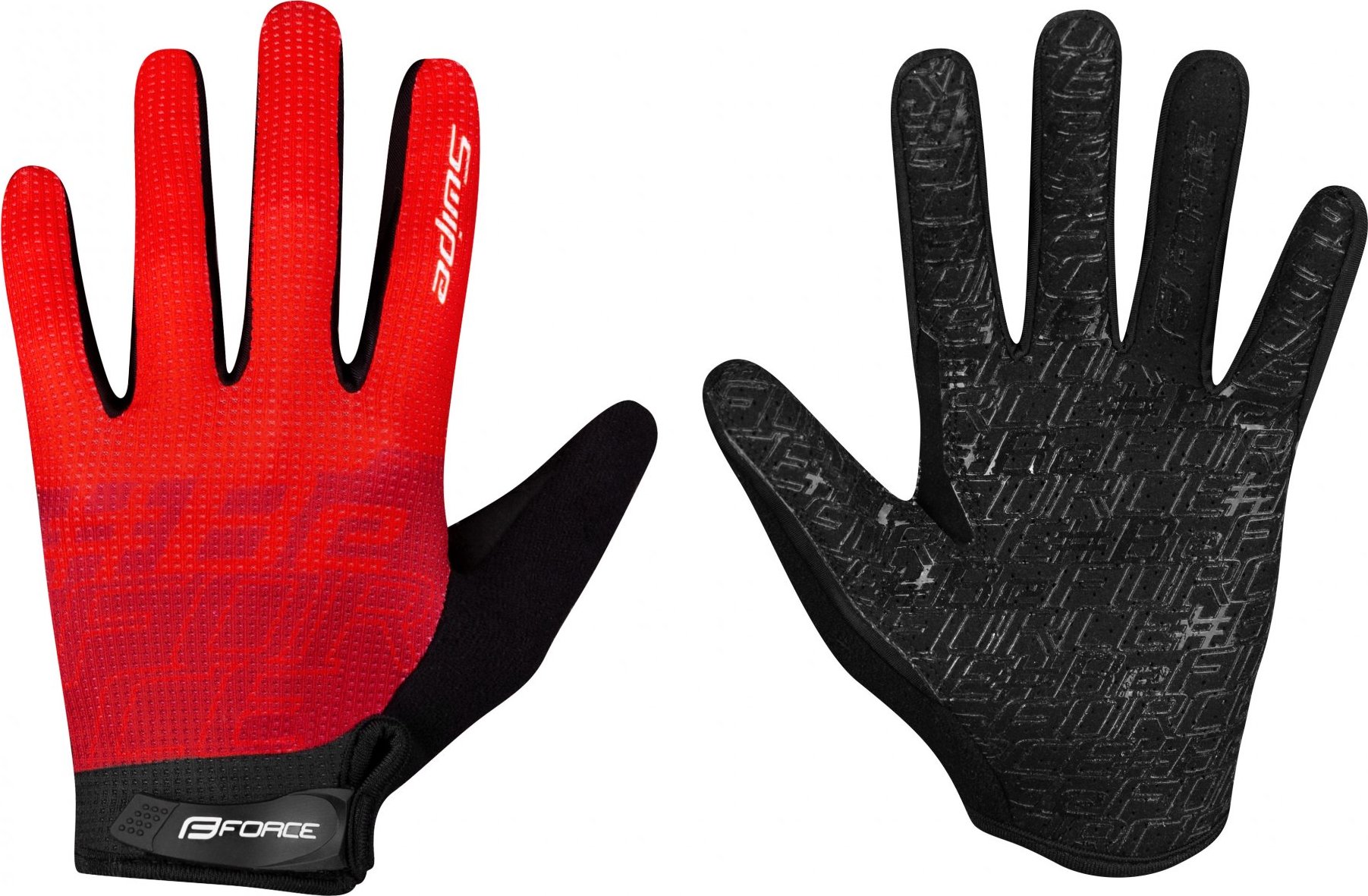 rukavice FORCE MTB SWIPE letní,červené Velikost: S