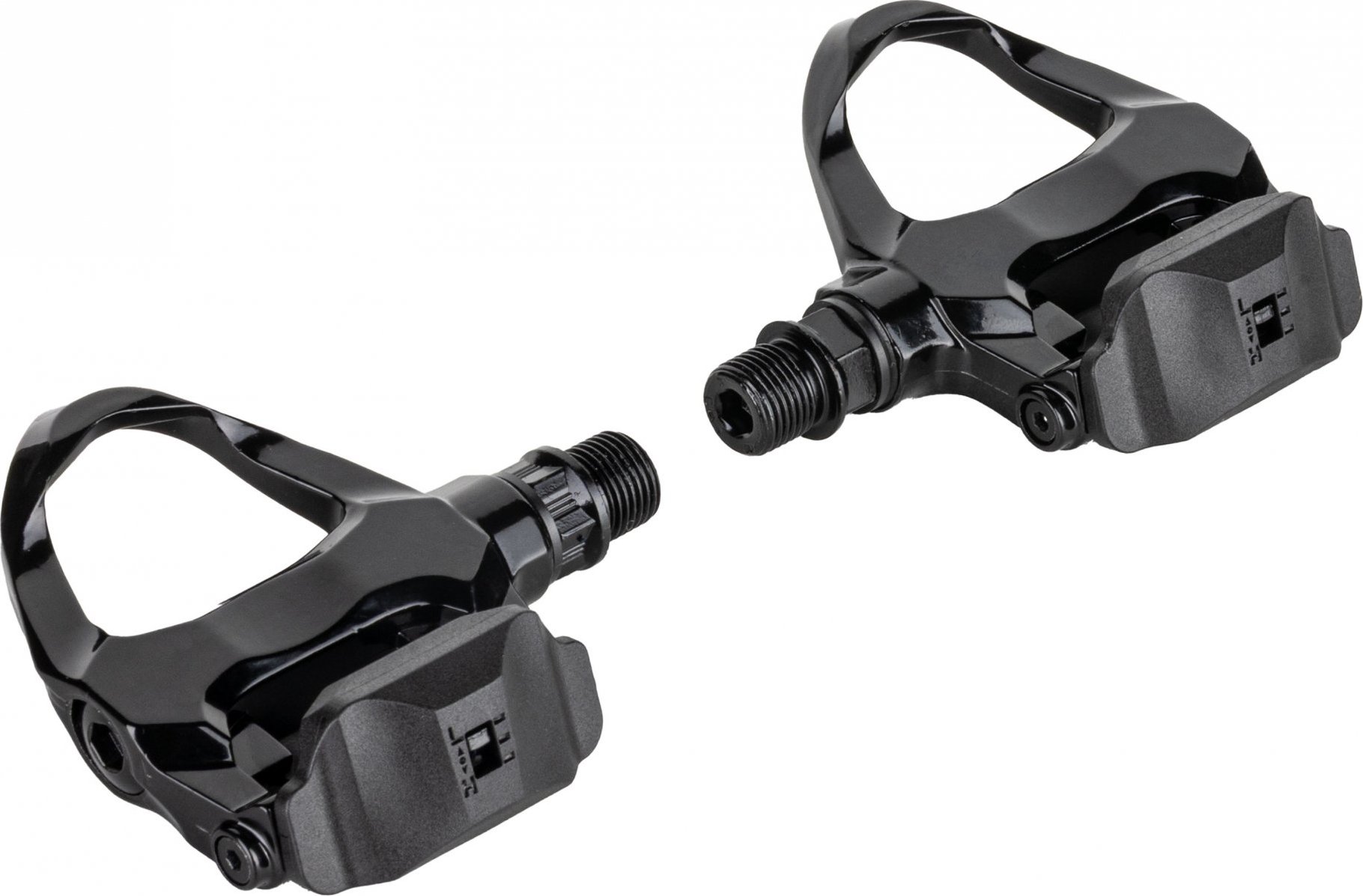 pedály FORCE FLIX nášlapné silniční + zarážky, črn