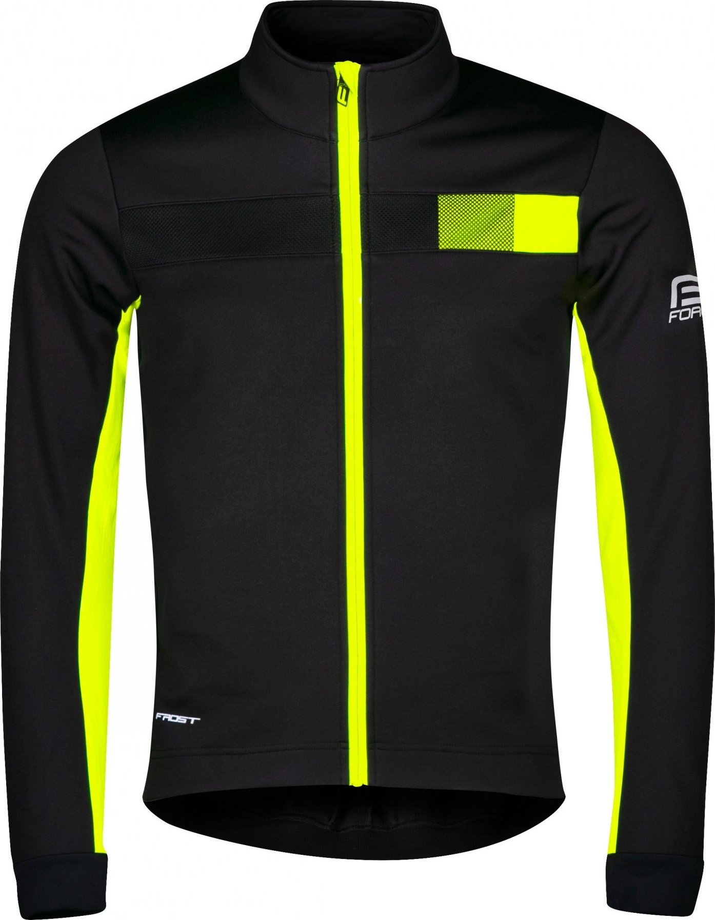 FORCE bunda F FROST softshell zimní, černo-fluo Velikost: L