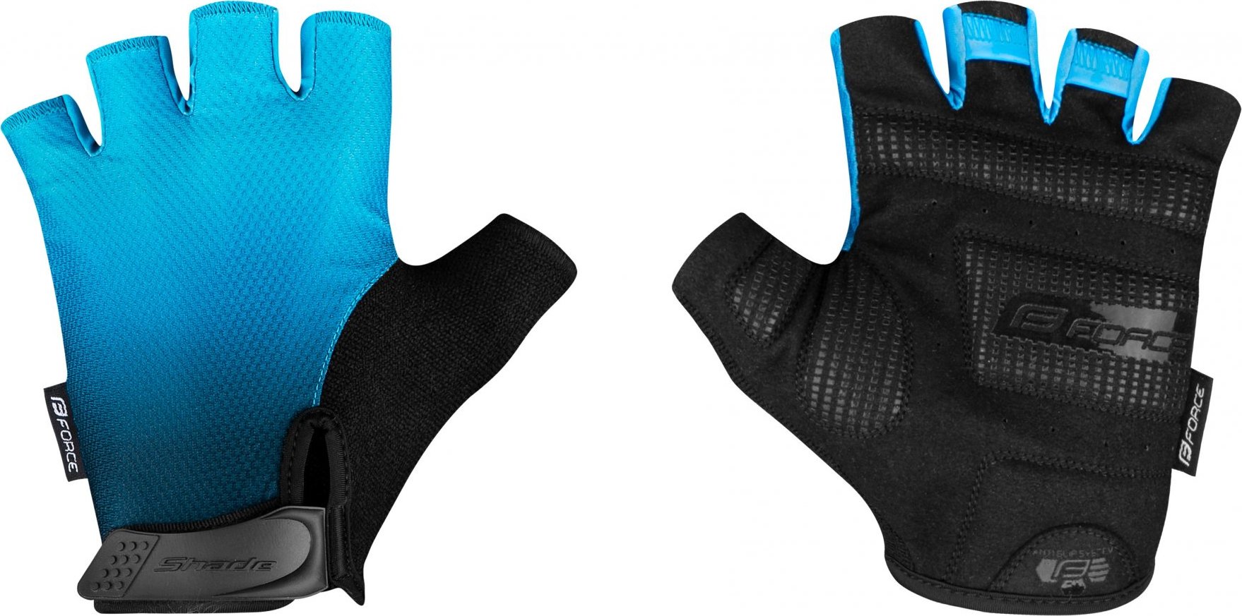 rukavice FORCE SHADE, modré Velikost: XL