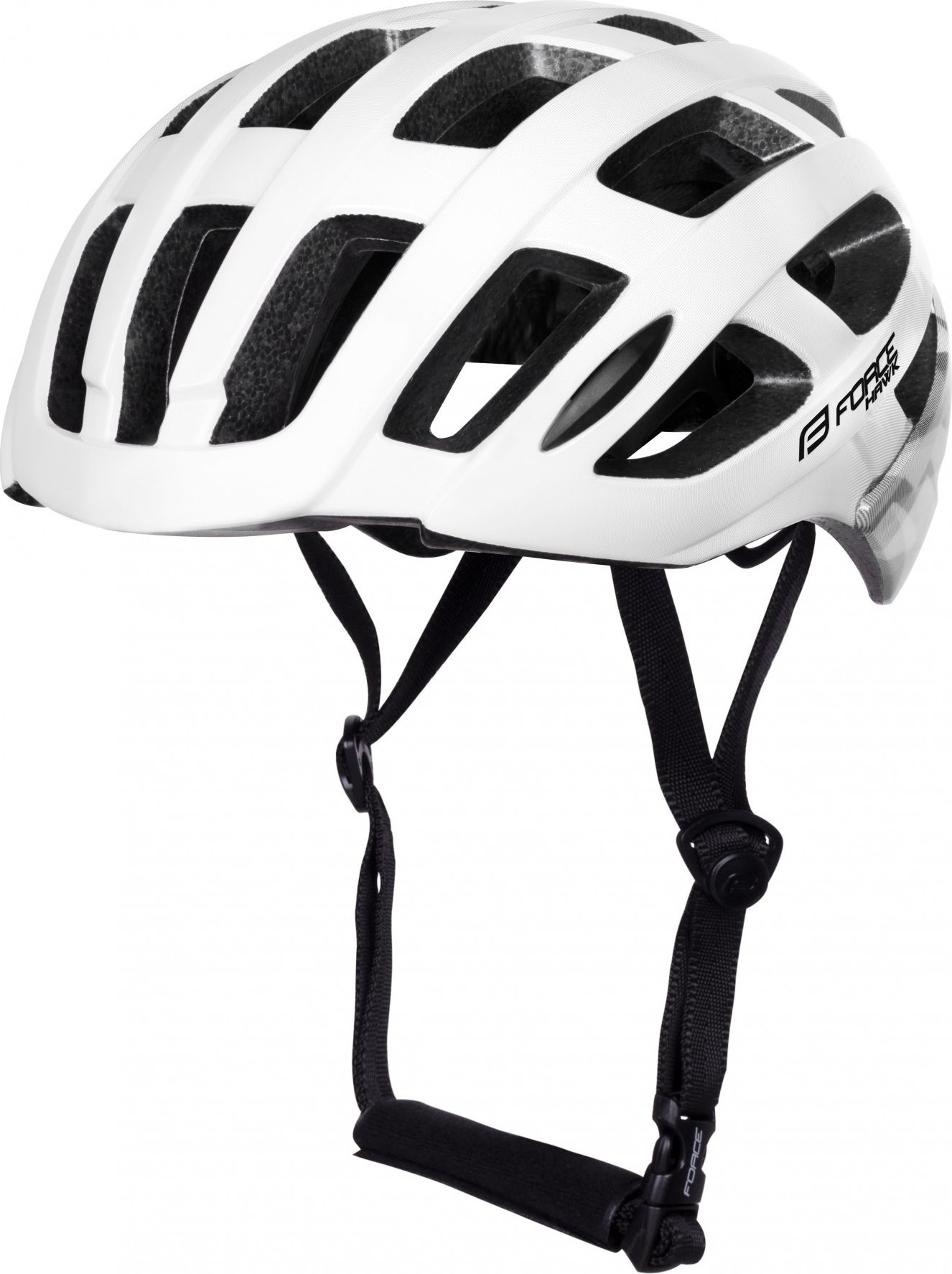 přilba FORCE HAWK, bílo-černá Velikost: L-XL