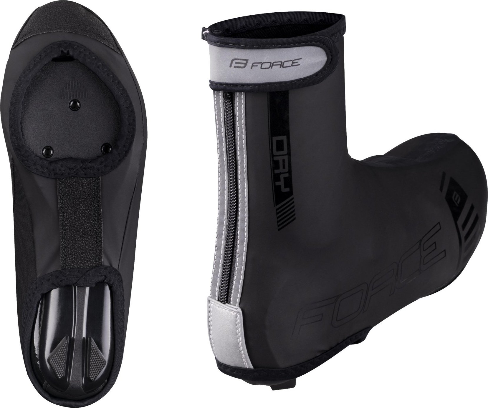 návleky treter FORCE PU DRY ROAD, černé Velikost: XL