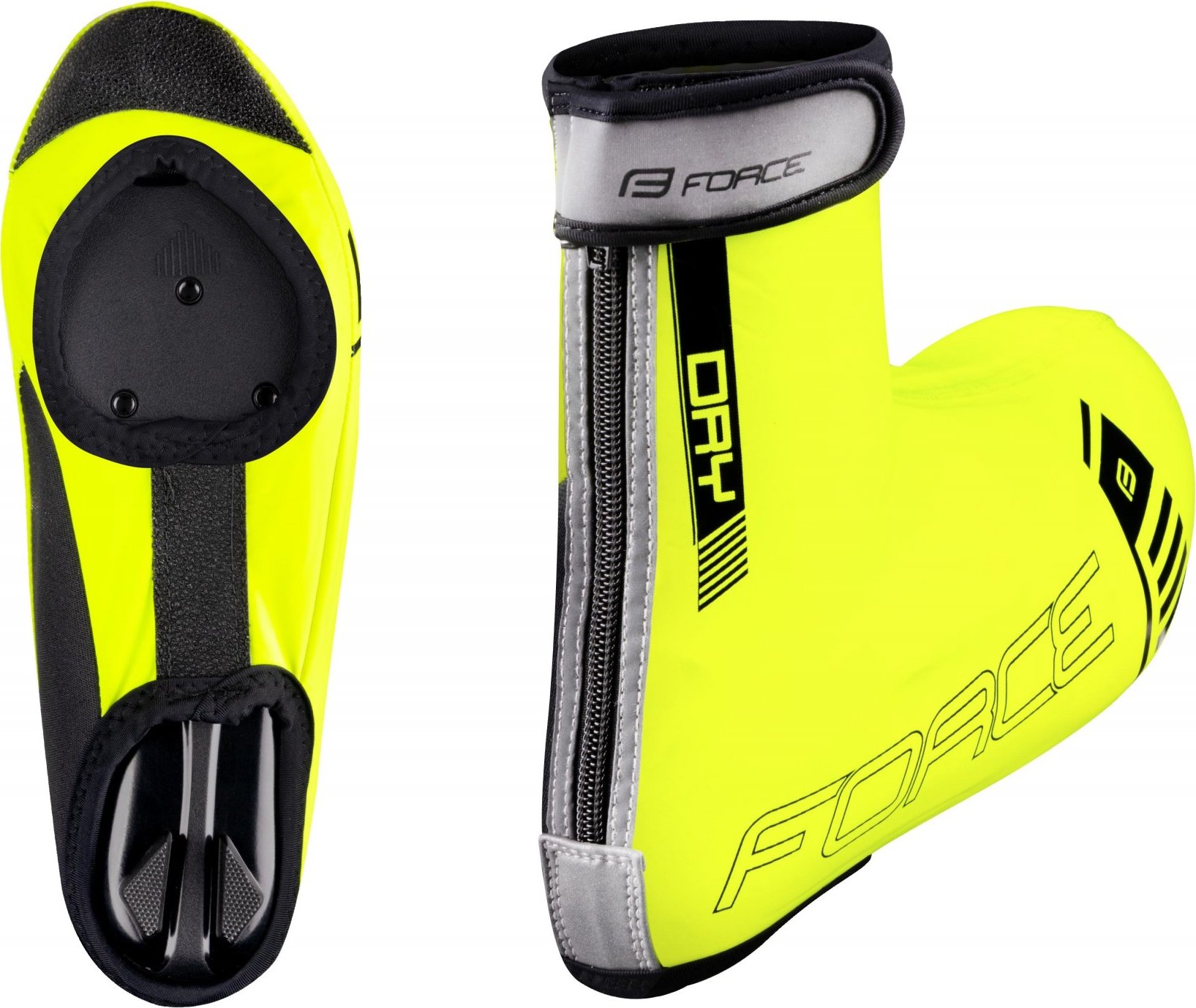 návleky treter FORCE PU DRY ROAD, fluo Velikost: M